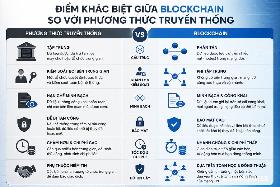 Blockchain được thiết kế để giải quyết vấn đề tài chính và quản lý dữ liệu