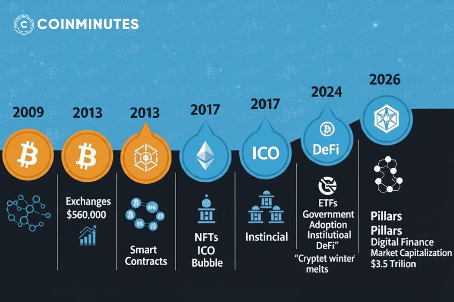 các giai đoạn phát triển của thị trường crypto