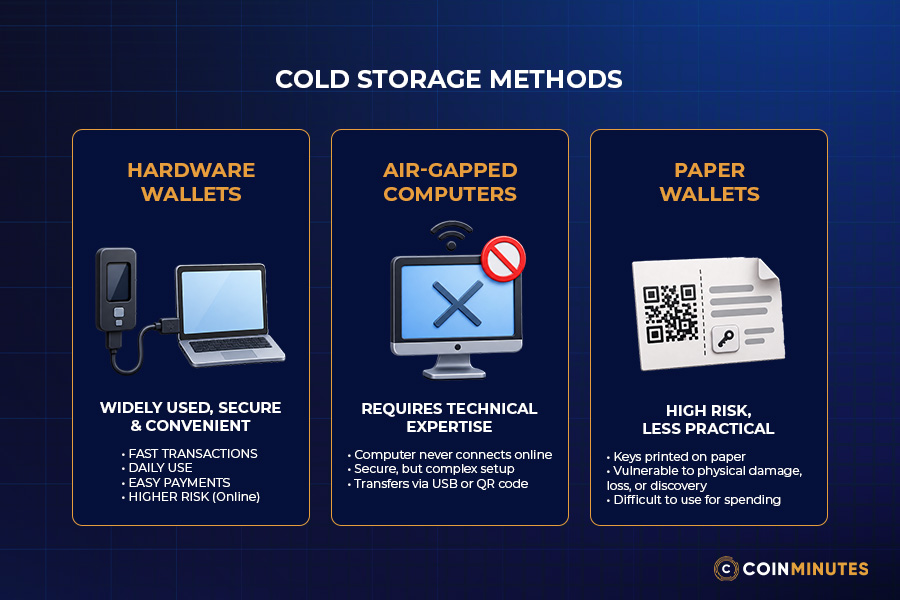 Hardware Wallets, Offline Computers, and Paper Wallets