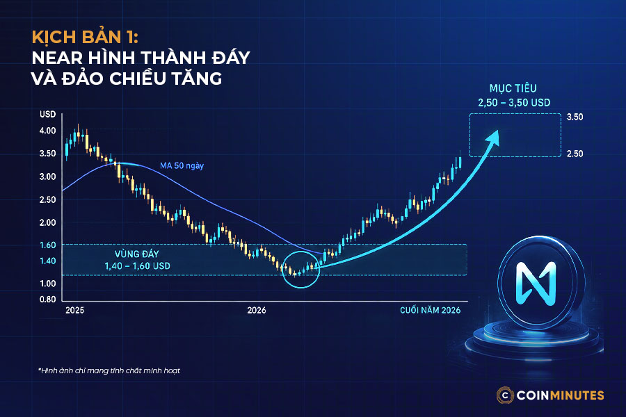 NEAR hình thành đáy và đảo chiều tăng