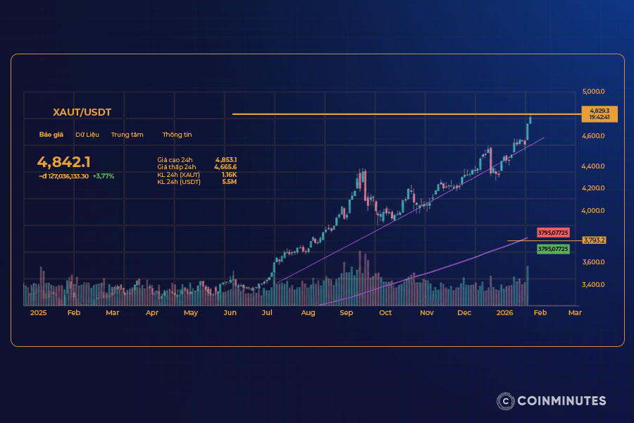 giá vàng liên tục phá đỉnh