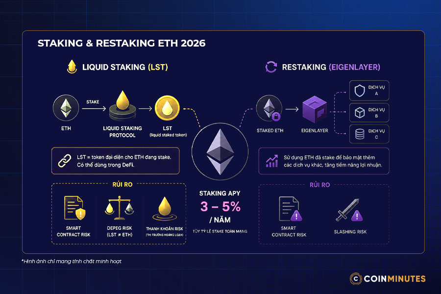 Gửi tiết kiệm nhận lãi (Staking & Restaking)