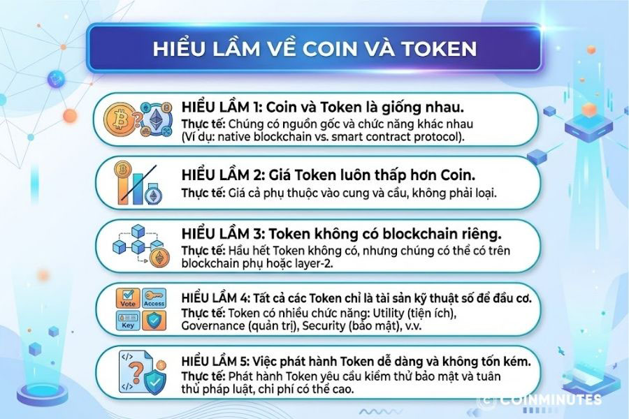 Sự nhầm lẫn giữa token và coin khiến nhà đầu tư bỏ lỡ nhiều cơ hội tốt