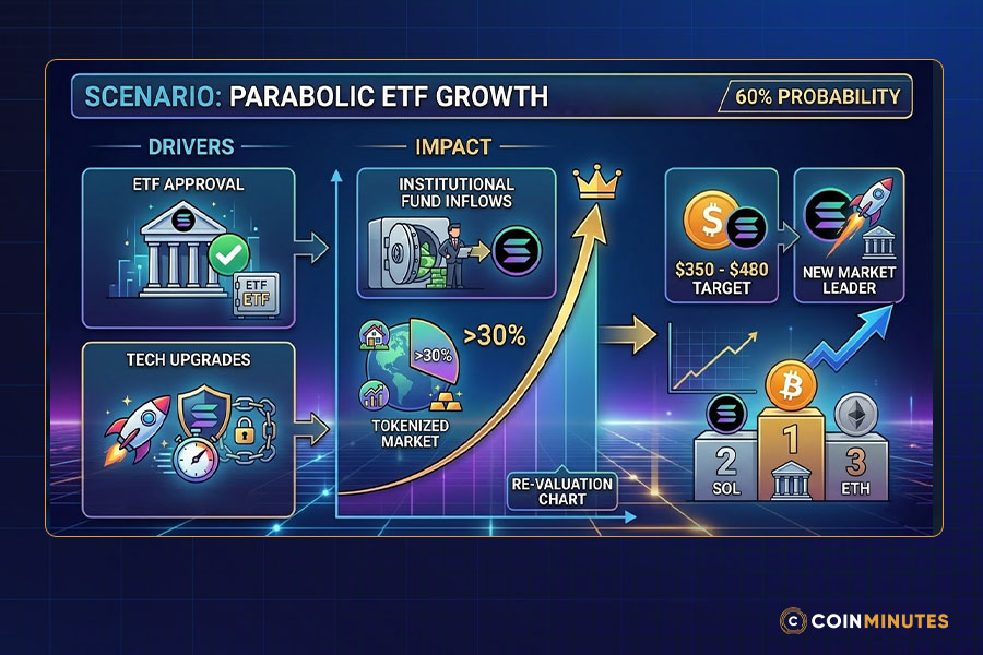 Solana's Price Scenario 1: The ETF-Driven Parabolic Increase (60% Probability)
