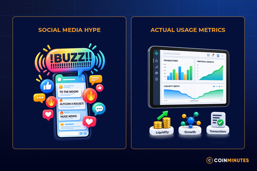 Compare Hype vs Real Adoption