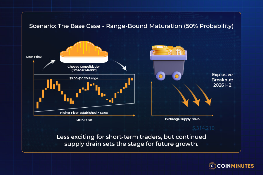 Chainlink's Price Scenario 2: The Base Case - Range-Bound Maturation (50% Probability)
