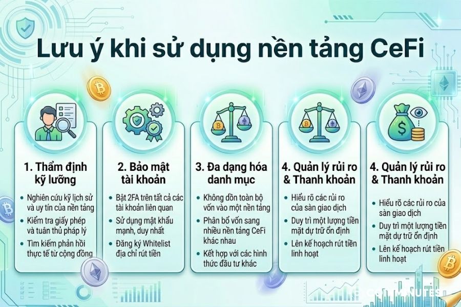 Nhà đầu tư sử dụng CeFi cần thiết lập 2FA, đọc kỹ điều khoản