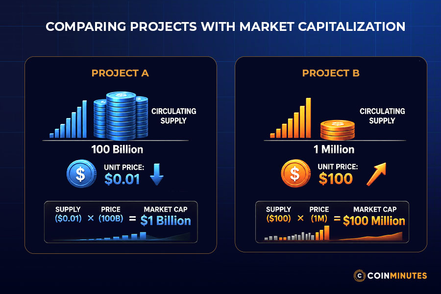 Compare Projects with Market Capitalization 