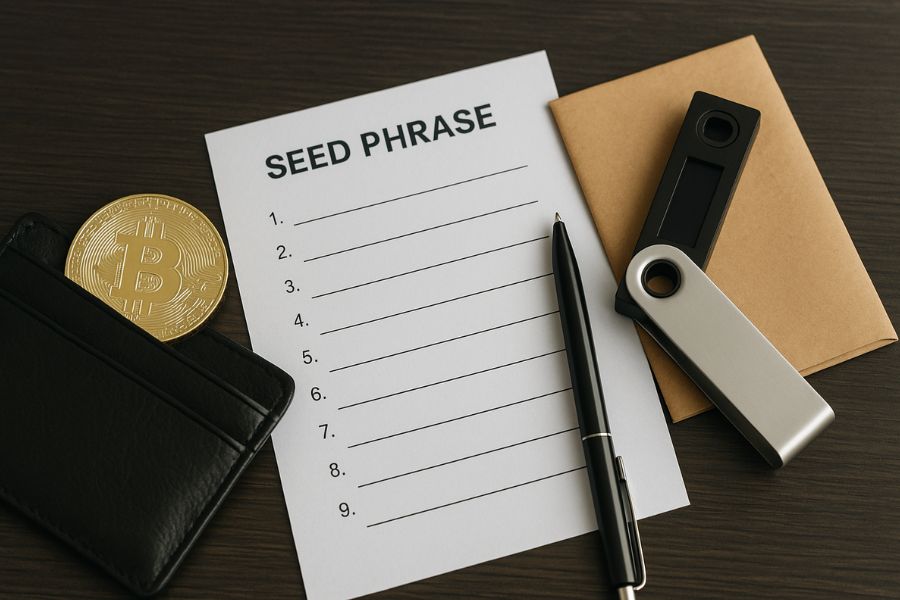Sao lưu ví và lưu trữ seed phrase an toàn