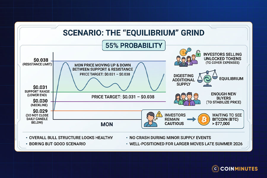Scenario 2: The "Equilibrium" Grind (55% Probability)
