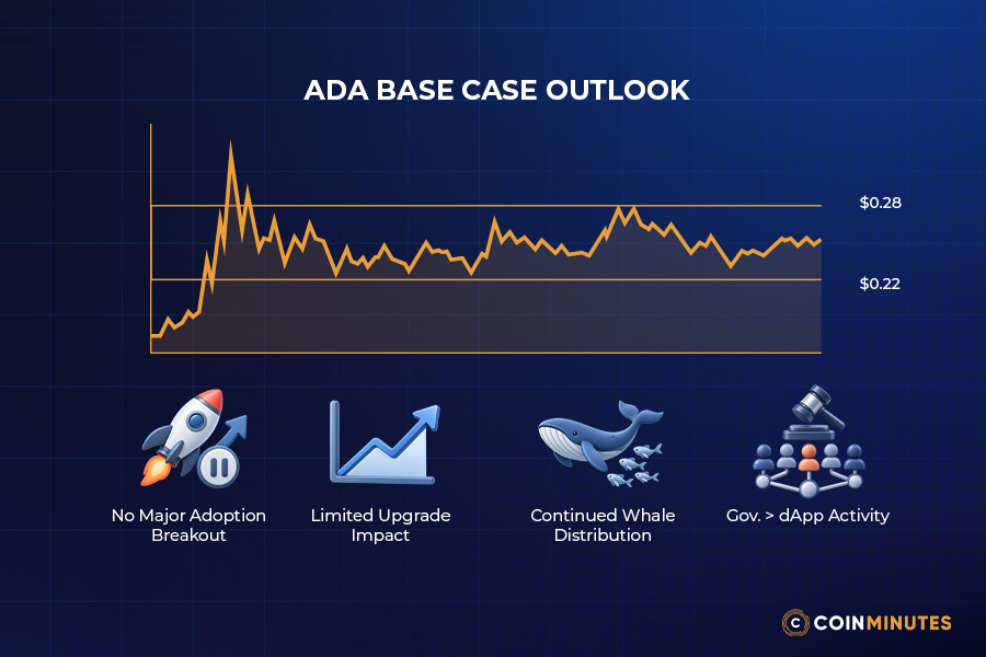Base Case: Stabilization Without a Strong Adoption Breakout