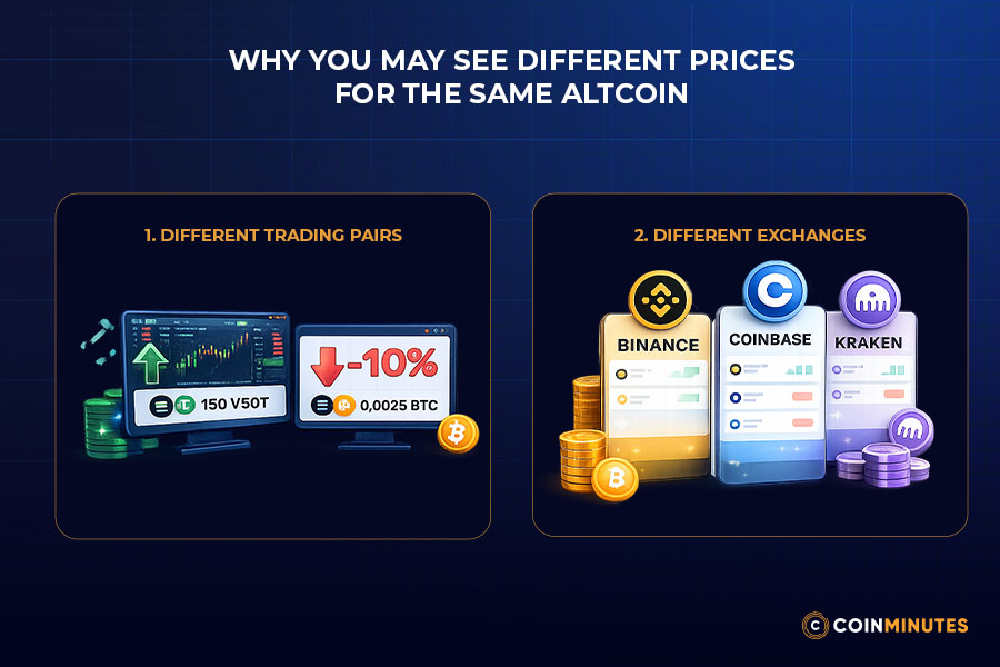 Why You May See Different Prices for the Same Altcoin