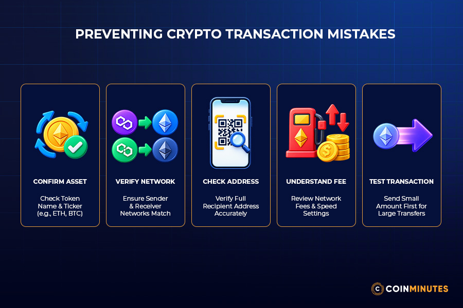 Before You Send: Check the Asset, Network, Address, and Fee