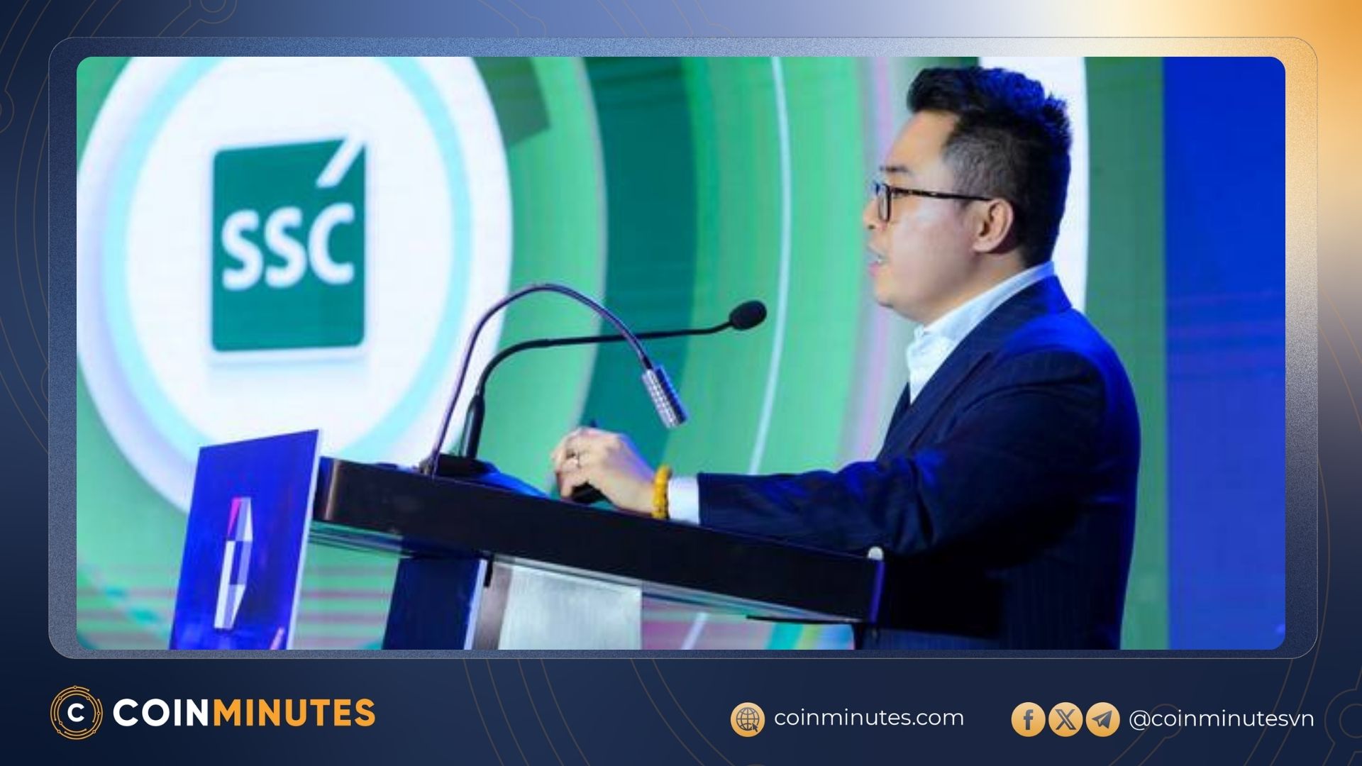 Ông Tô Trần Hòa, Phó Trưởng ban Thường trực Ban Quản lý thị trường giao dịch tài sản mã hóa (UBCKNN) tại sự kiện.