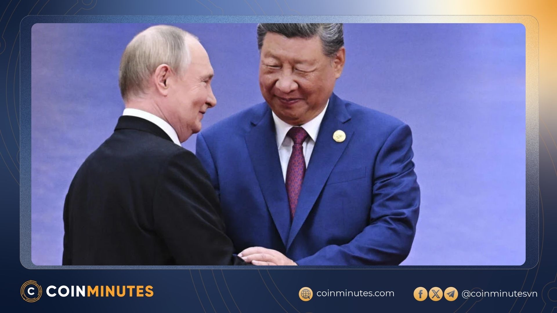 Tổng thống Nga Putin và Chủ tịch Trung Quốc Tập Cận Bình trong một cuộc gặp.