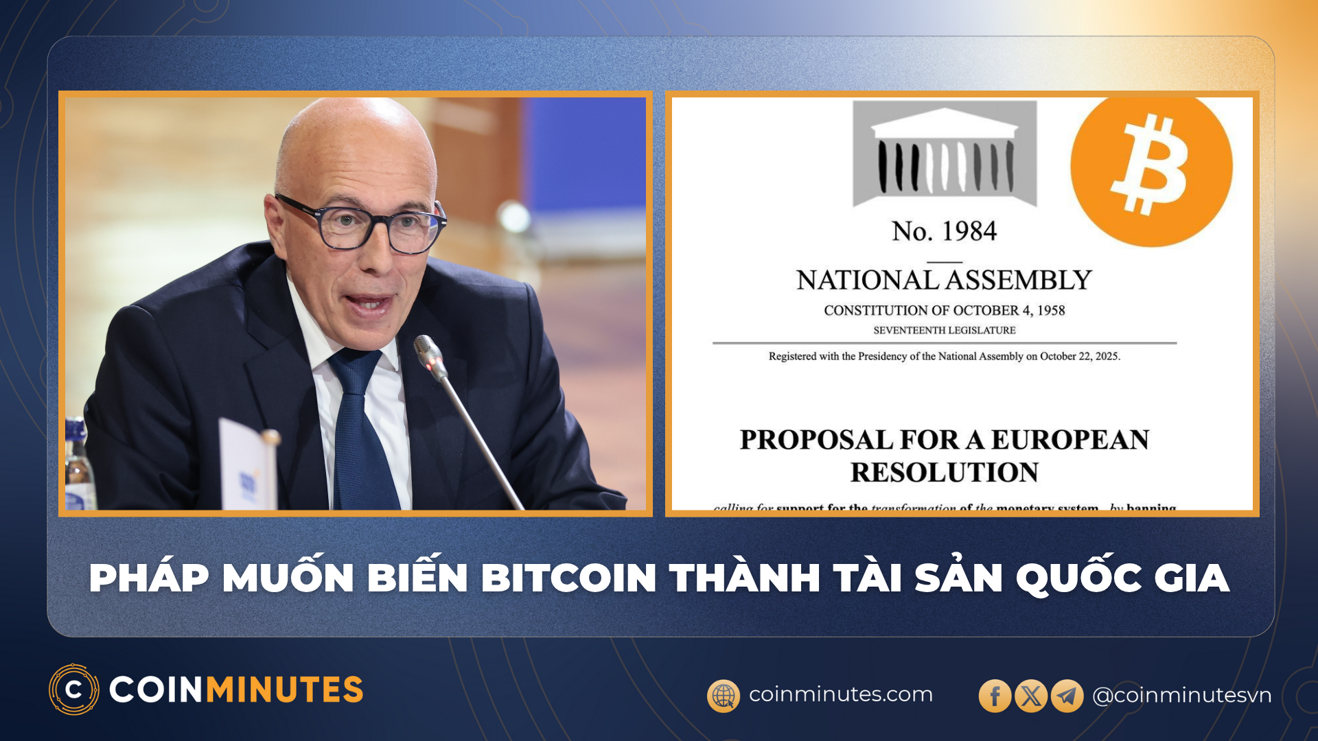 Bitcoin mang tính cách mạng của Nghị sĩ Éric Ciotti.